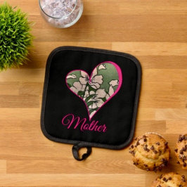 Pink Blossom Green   Topflappen