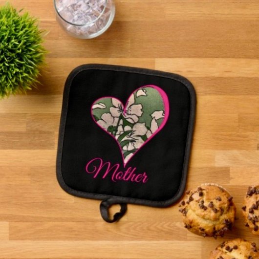 Pink Blossom Green   Topflappen