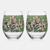 Pink Blossom Green  Weinglas Ohne Stiel (Vorderseite)