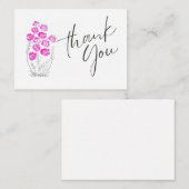 Pink Blossom Harmony Thank You Mitteilungskarte (Vorne/Hinten)