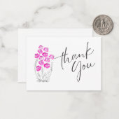 Pink Blossom Harmony Thank You Mitteilungskarte (Vorderseite/Rückseite Beispiel)