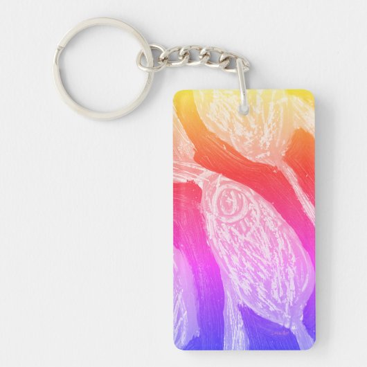 Pink Blossom & Have A Nice Day. Schlüsselanhänger (Vorderseite)