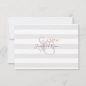 Pink Blossom Hochzeitsreaktion Einladung (Rückseite)