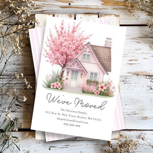 Pink Blossom House | Neue Zuhause-Adresse Ankündigung