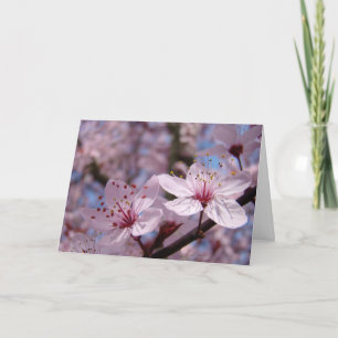 Pink Blossom Karten GLÜCKLICH FERIEN VON IHREN FRE