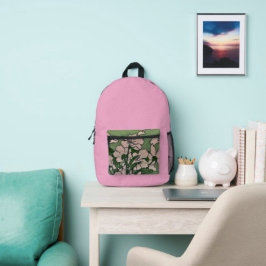 Pink Blossom Kaskade   Bedruckter Rucksack