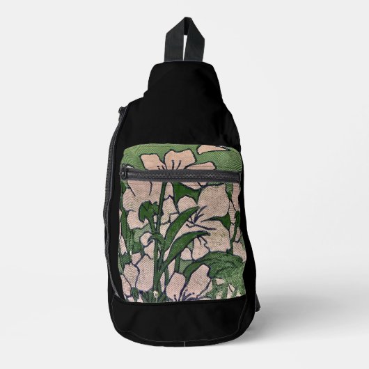 Pink Blossom Kaskade Crossbody Bag (Vorderseite)