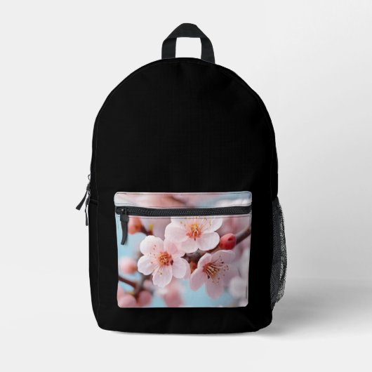 Pink Blossom Magic Bedruckter Rucksack (Vorderseite)