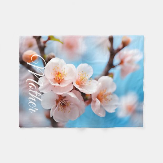 Pink Blossom Magic  Fleecedecke (Vorderseite (Horizontal))