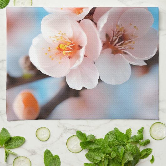 Pink Blossom Magic Geschirrtuch (Gefaltet)