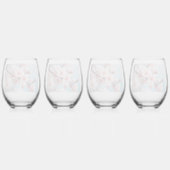 Pink Blossom Magic Weinglas Ohne Stiel (Hinten)