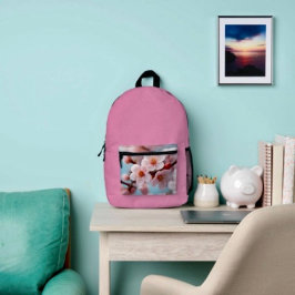 Pink Blossom Magie  Bedruckter Rucksack