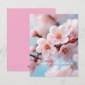 Pink Blossom Magie Feiertagskarte (Vorne/Hinten)