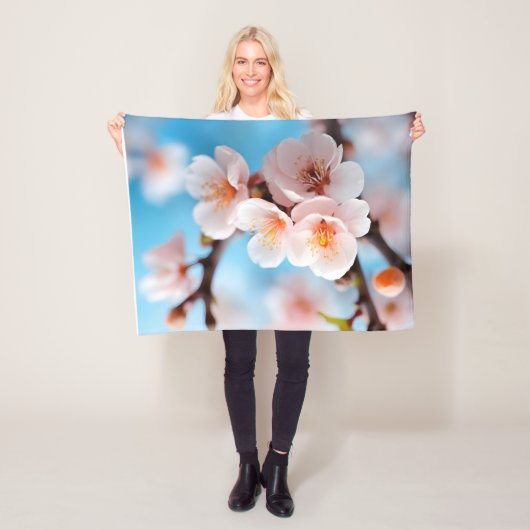 Pink Blossom Magie  Fleecedecke (Beispiel)