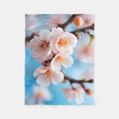 Pink Blossom Magie  Fleecedecke (Vorderseite)
