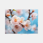 Pink Blossom Magie  Fleecedecke (Vorderseite (Horizontal))