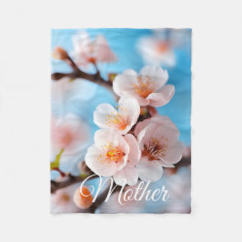 Pink Blossom Magie  Fleecedecke