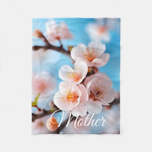 Pink Blossom Magie  Fleecedecke (Vorderseite)