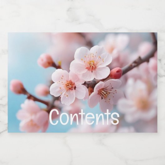 Pink Blossom Magie Lebensmitteletikett (Einzelnes Label)
