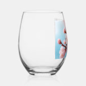 Pink Blossom Magie Weinglas Ohne Stiel (Rechts)