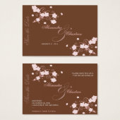 Pink Blossom Save the Date Hochzeit MiniCard (Vorne & Hinten)