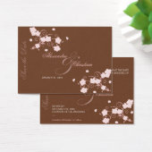 Pink Blossom Save the Date Hochzeit MiniCard (Schreibtisch)