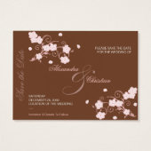 Pink Blossom Save the Date Hochzeit MiniCard (Rückseite)