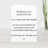 Pink Blossom View Card Karte (Rückseite)