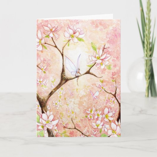 Pink Blossom View Card Karte (Vorderseite)