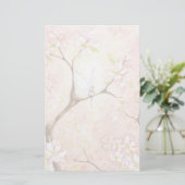 "Pink Blossom View" Stationery Briefpapier (Stehend Vorderseite)