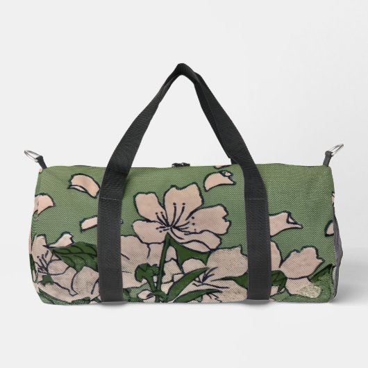 Pink Blossom Wasserfall Duffle Bag (Vorderseite)