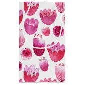 Pink Blossom Wasserfarbe Blume Kleine Geschenktüte (Rückseite)