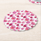 Pink Blossom Wasserfarbe Blume Untersetzer (angewinkelt)