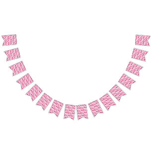 Pink Blossom Wasserfarbe Blume Wimpelkette