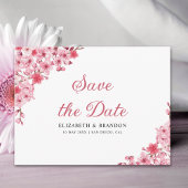 Pink Blossom Wedding – Elegant Sakura Flowers Postkarte