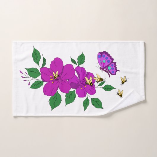 Pink Blossom with Badhandtuch Set (Handtuch)