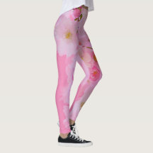 Pink Blossom Yoga Leggings