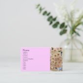 Pink Blossoms Flower Fotografy Business Card Visitenkarte (Stehend Vorderseite)