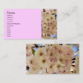 Pink Blossoms Flower Fotografy Business Card Visitenkarte (Vorne/Hinten)