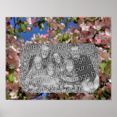 Pink Blossoms Frame Create Your Own Photo Poster (Vorne)