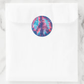 Pink Blue Abstrakt Peace Sign Stickers (Tasche)