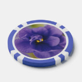 Pink & Blue African Violets Blume Pokerchips (Einzeln)