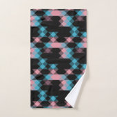 pink blue and black geometric badhandtuch set (Handtuch)