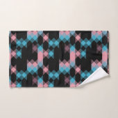 pink blue and black geometric badhandtuch set (Handtuch)