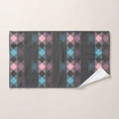 pink blue and gray geometric badhandtuch set (Handtuch)