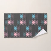 pink blue and gray geometric badhandtuch set (Handtuch)