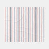Pink blue and white stripes fleecedecke (Vorderseite (Horizontal))