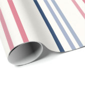 Pink blue and white stripes geschenkpapier (Rolleneckpunkt)