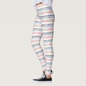 Pink blue and white stripes leggings (Links)