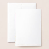 Pink Blue Aquamarin Watercolor Names Wedding Gold Folienkarte (Rückseite mit Umschlag)